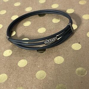 Alex and ani rubber bracelet my love is alive